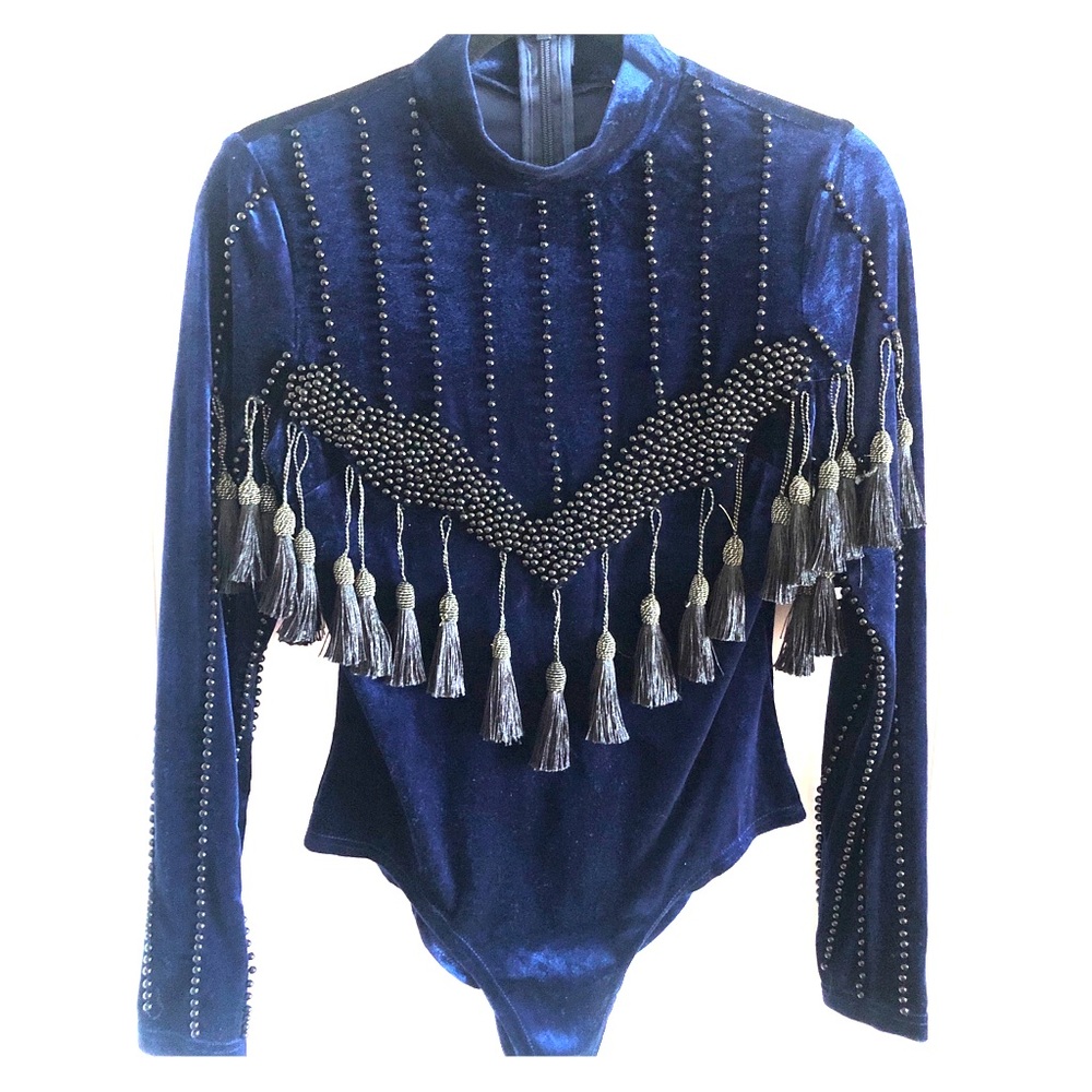 NWOT Nasty Gal Velvet Bodysuit ( 6 )